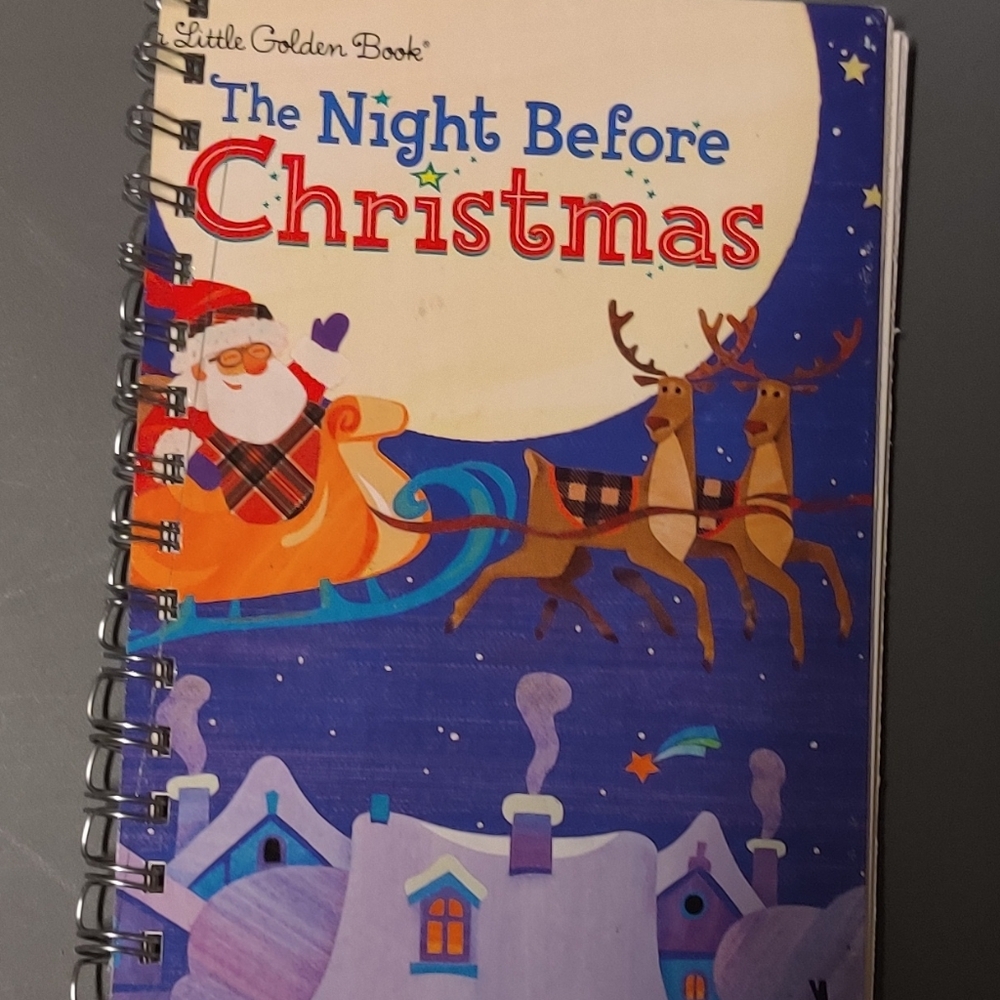 Repurposed Little Golden Book/Journal (The Night Before Christmas)